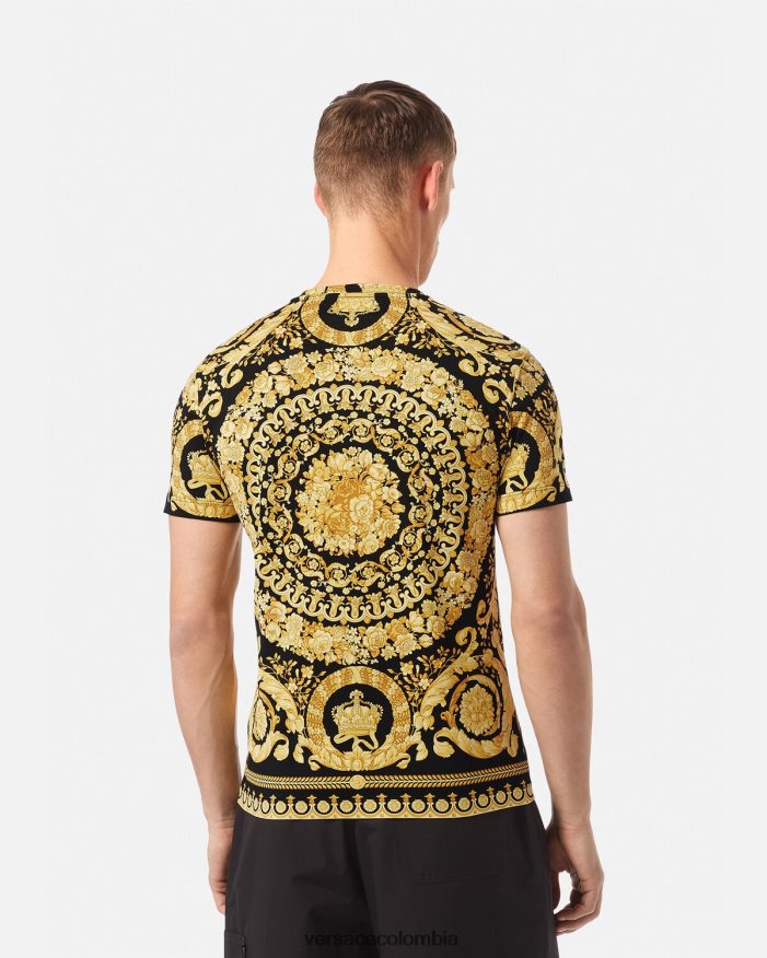 hombres camiseta barroca Versace imprimir 2RP40F1369 ropa