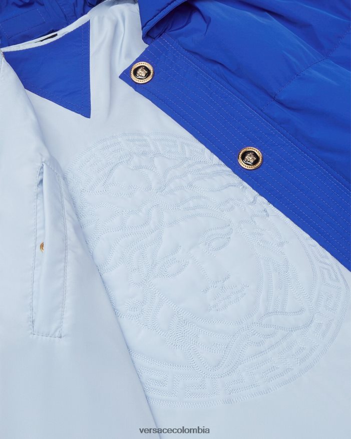 hombres chaqueta acolchada con medusa Versace azul 2RP40F1253 ropa