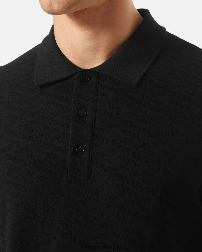 hombres polo greca Versace negro 2RP40F1394 ropa