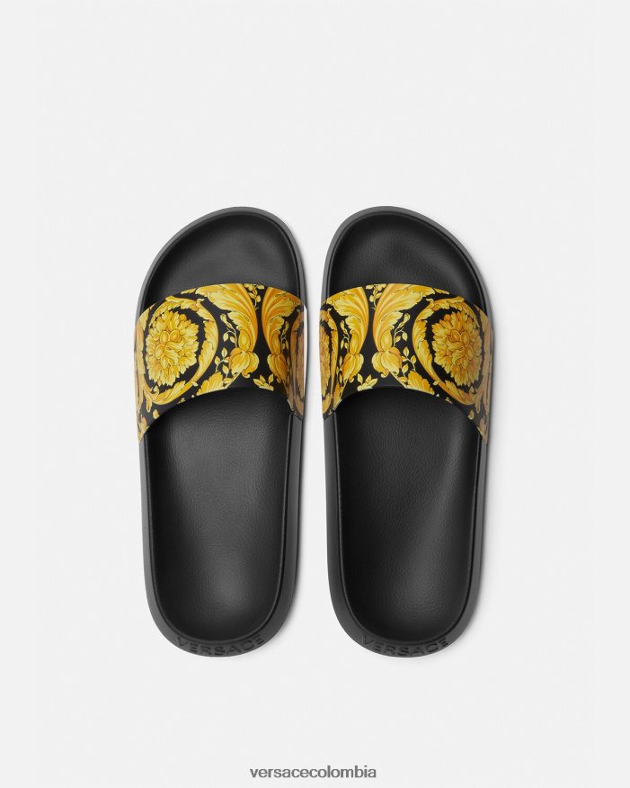 hombres deslizadores barroco Versace imprimir 2RP40F1594 zapato