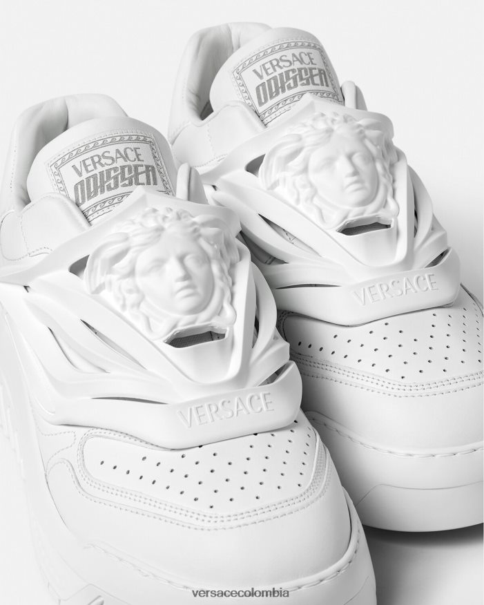 hombres zapatillas odissea Versace blanco 2RP40F1520 zapato