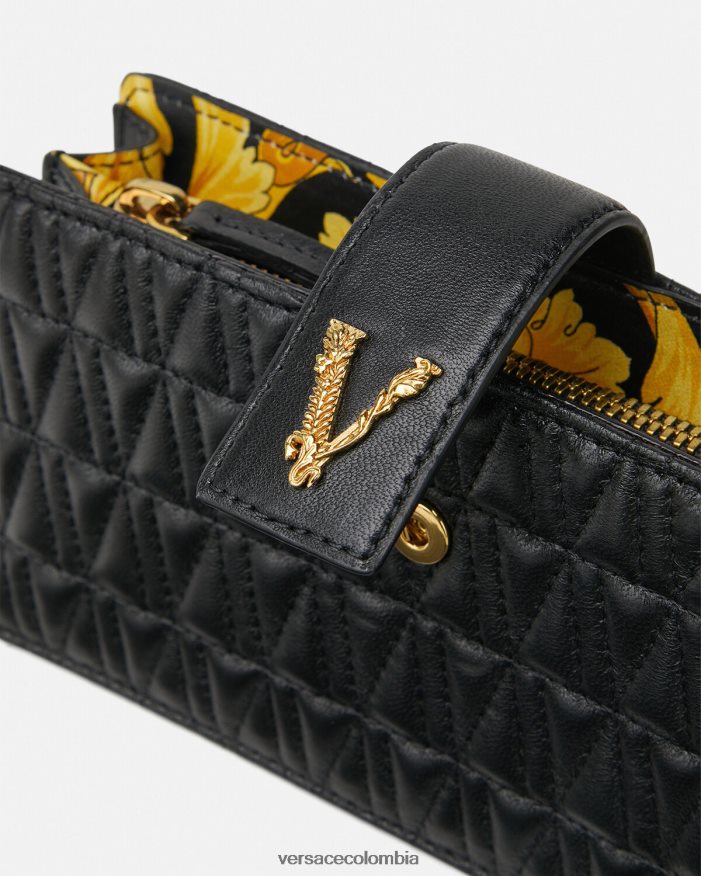 mujer embrague virtuoso Versace negro 2RP40F374 bolsas