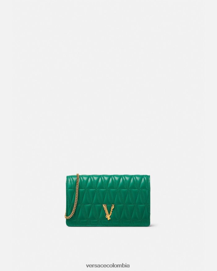 mujer embrague virtuoso Versace verde 2RP40F370 bolsas