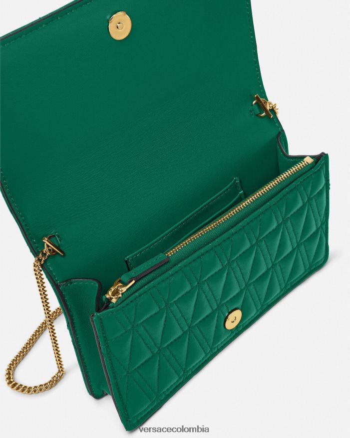 mujer embrague virtuoso Versace verde 2RP40F370 bolsas