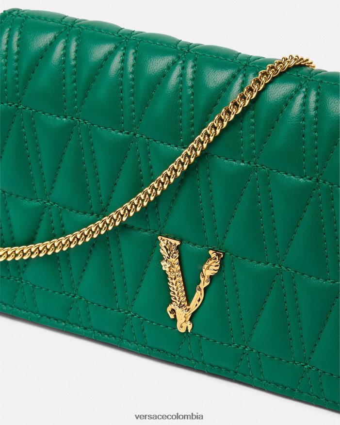 mujer embrague virtuoso Versace verde 2RP40F370 bolsas