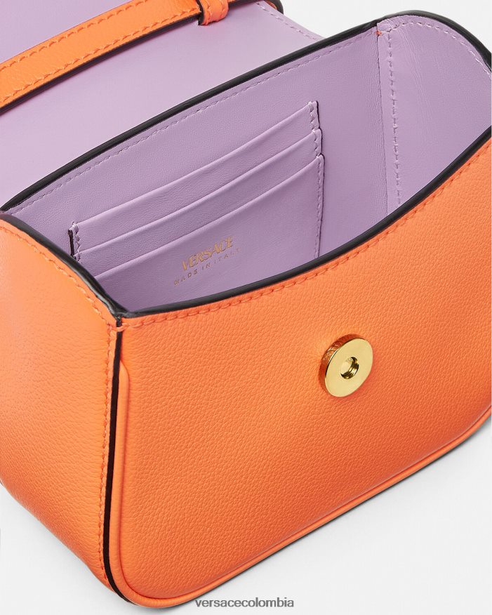 mujer bolso mini con medusa Versace naranja 2RP40F356 bolsas