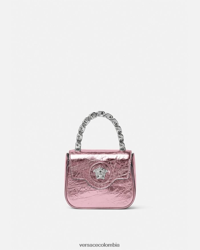 mujer bolso mini metalizado la medusa Versace rosa 2RP40F304 bolsas