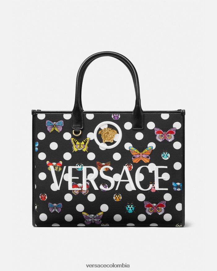 mujer bolso tote grande con mariposas Versace imprimir 2RP40F300 bolsas