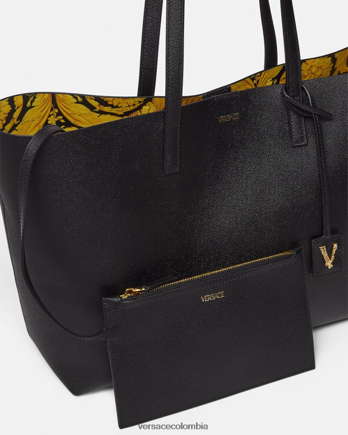 mujer bolso de mano virtus Versace negro 2RP40F379 bolsas