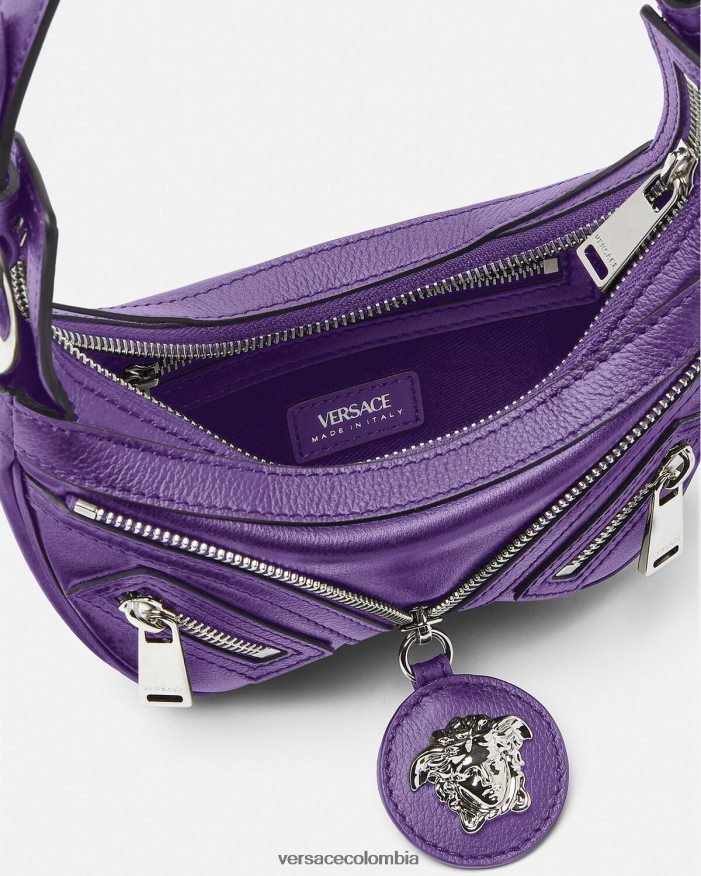 mujer bolso hobo mini repetido Versace Violeta 2RP40F296 bolsas