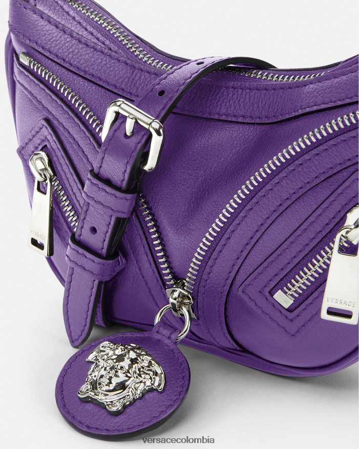 mujer bolso hobo mini repetido Versace Violeta 2RP40F296 bolsas