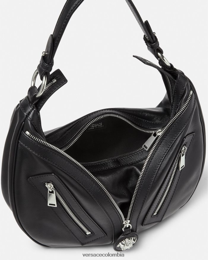 mujer bolso hobo repetido Versace negro 2RP40F285 bolsas