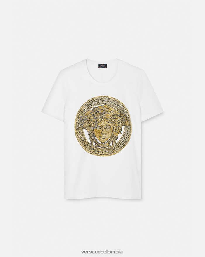 mujer camiseta cristal la medusa Versace Oro blanco 2RP40F133 ropa