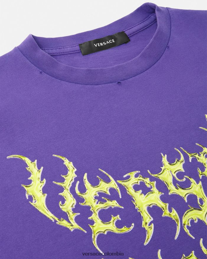 mujer camiseta extragrande de diosa Versace Violeta 2RP40F151 ropa