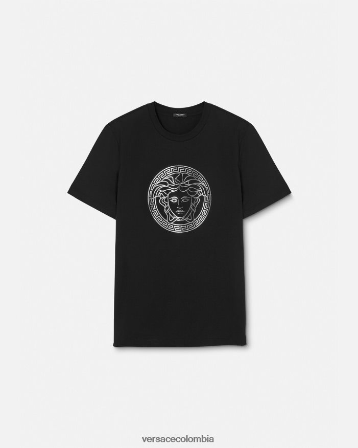 mujer camiseta medusa Versace negro 2RP40F129 ropa