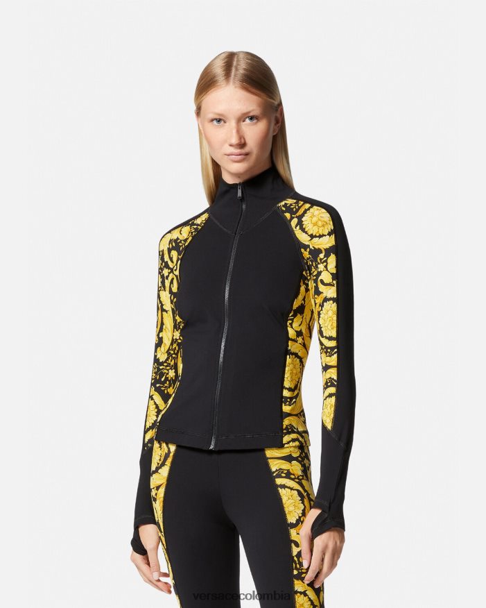 mujer chaqueta deportiva barroco Versace negro 2RP40F231 ropa