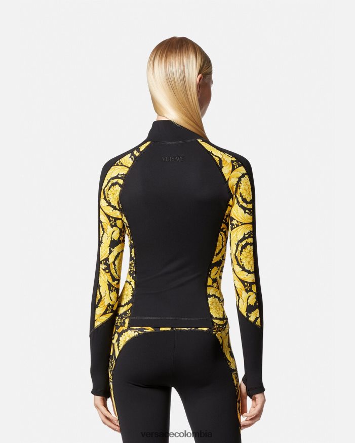 mujer chaqueta deportiva barroco Versace negro 2RP40F231 ropa