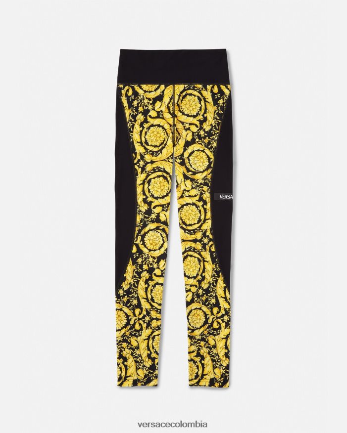 mujer leggings barrocos Versace negro 2RP40F241 ropa