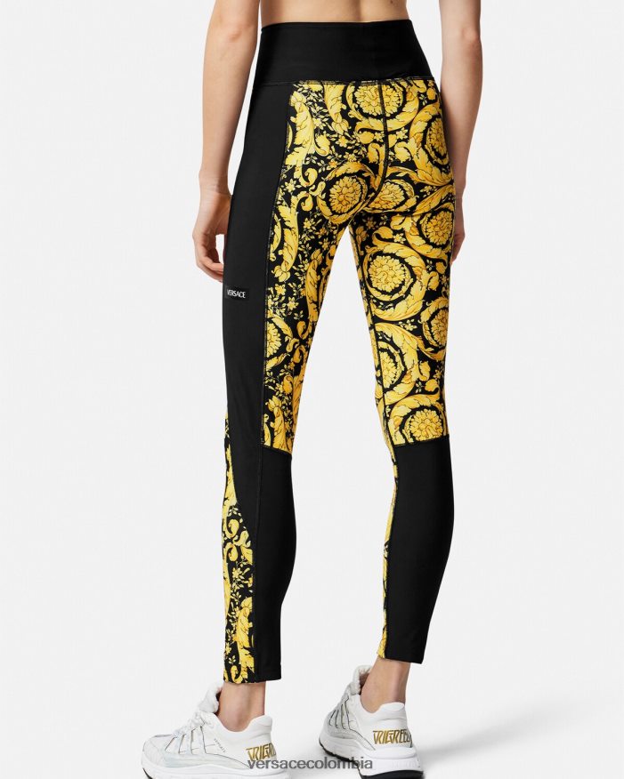 mujer leggings barrocos Versace negro 2RP40F241 ropa