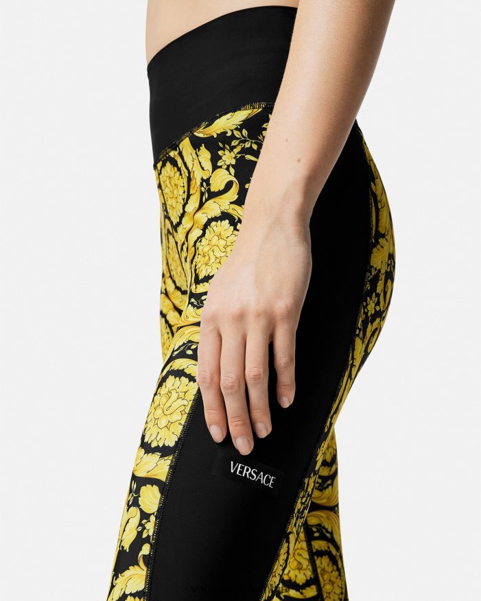 mujer leggings barrocos Versace negro 2RP40F241 ropa