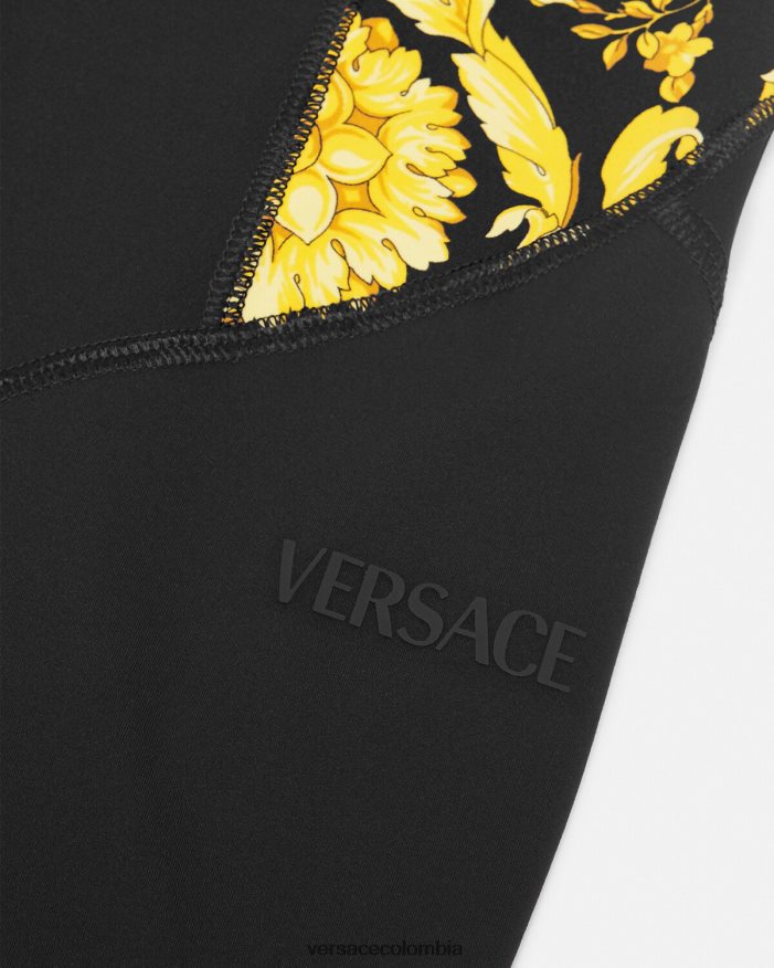 mujer leggins de gimnasia barrocos Versace negro 2RP40F233 ropa