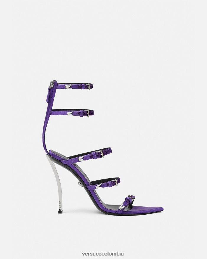 mujer sandalias con punta de alfiler Versace Violeta 2RP40F398 zapato