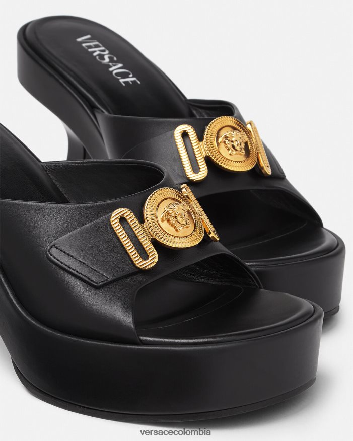 mujer mules biggie de medusa Versace negro 2RP40F470 zapato