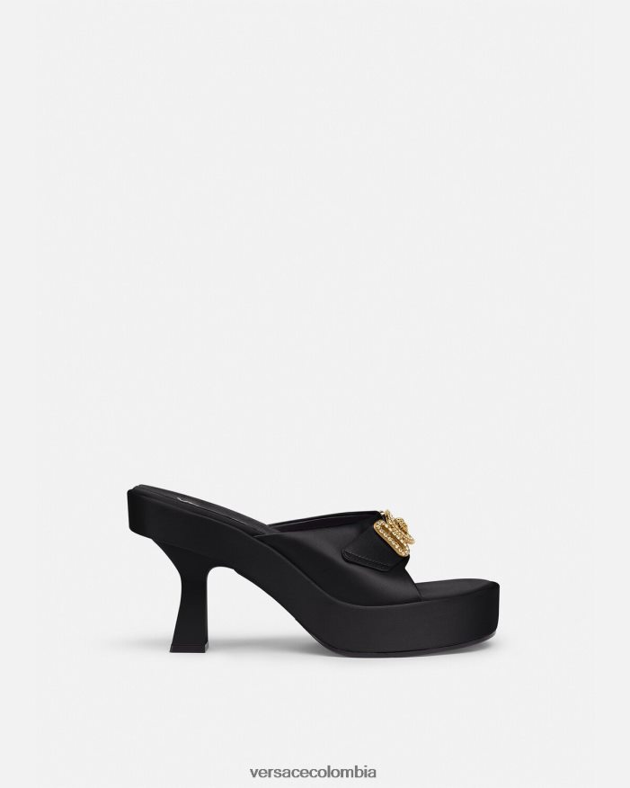 mujer mules con cristales Medusa Biggie Versace negro 2RP40F469 zapato