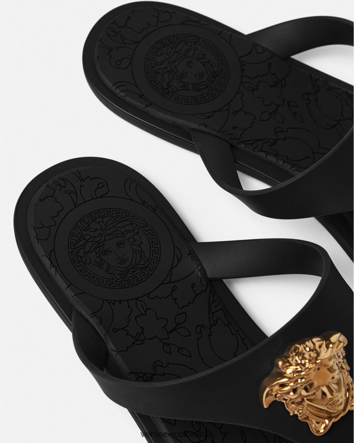 mujer sandalias medusas Versace negro 2RP40F453 zapato