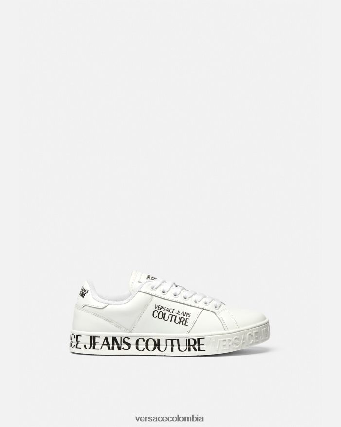 mujer tenis Court 88 con logo Versace blanco 2RP40F2277 zapato