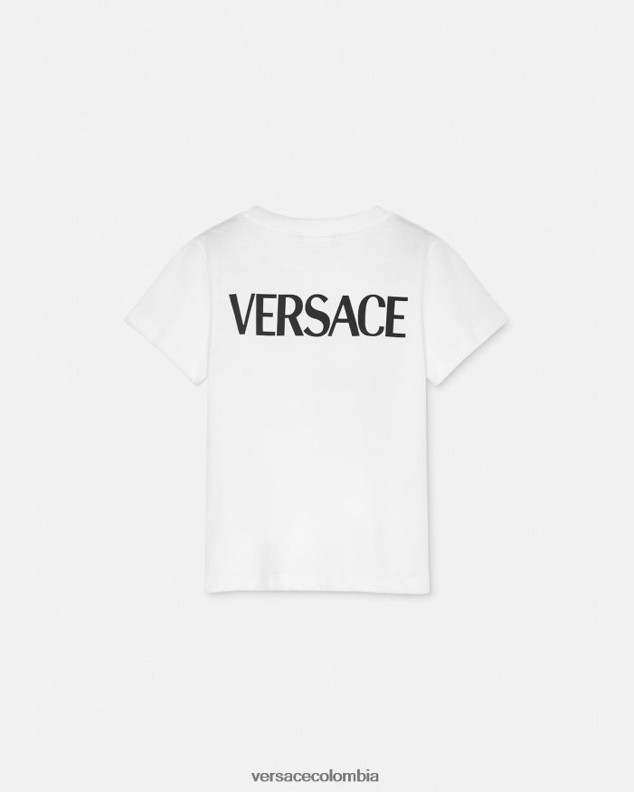 niños camiseta con logo Versace blanco 2RP40F2004 ropa