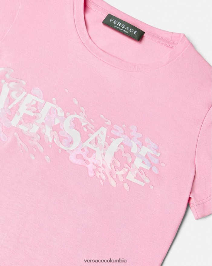 niños camiseta con logo Versace rosa 2RP40F2011 ropa