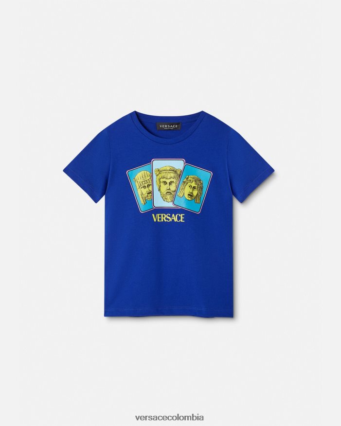 niños camiseta le maschere Versace azul 2RP40F2121 ropa