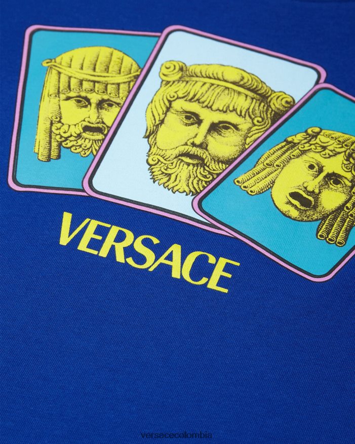 niños camiseta le maschere Versace azul 2RP40F2121 ropa