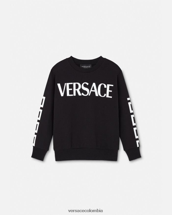 niños sudadera con grecas Versace negro 2RP40F2106 ropa