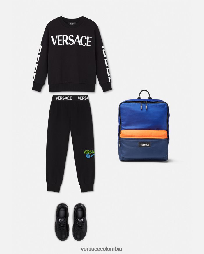 niños sudadera con grecas Versace negro 2RP40F2106 ropa