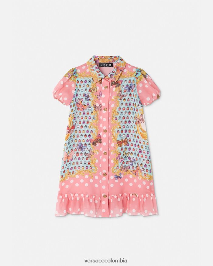 niños vestido de seda mariposas Versace imprimir 2RP40F1941 ropa